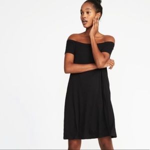 Black Old Navy Off-The-Shoulder Dress